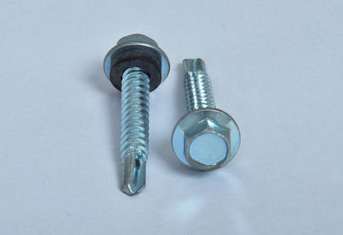 Mild Steel Hex Head Self Drilling Screw, For Industrial & Roofing, Size: 4.8mm - 6.3mm