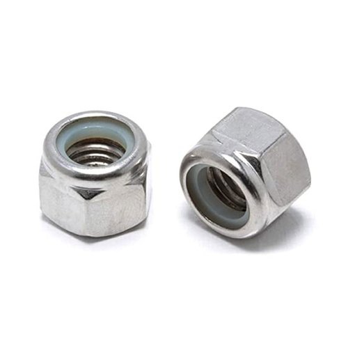 NTI Mild Steel Hex Nylock Nut, Size: M10