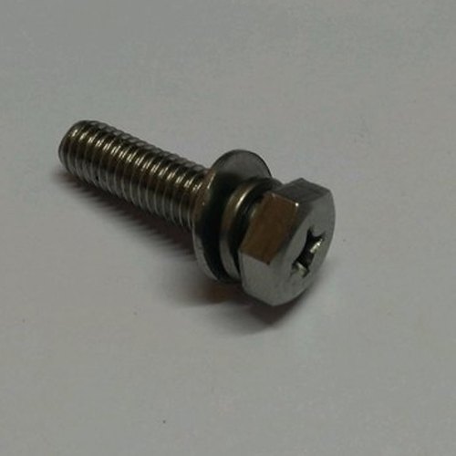 Affix Stainless Steel Hex Phillips SEMS Screw, Packaging Type: Bag