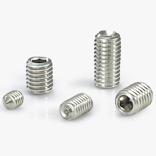 Stainless Steel Full Thread Hex Socket Set Screws with Flat Point