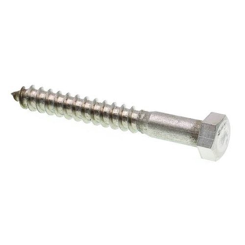 Silver Polished Hex Wood / Lag Screws, Size: 1 To 16