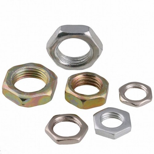 Steel Hexagon Thin Nuts, Size: 8mm To 52mm