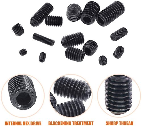 Hi Tensile Black Grub Screws, Size: M3 To M20, 1000