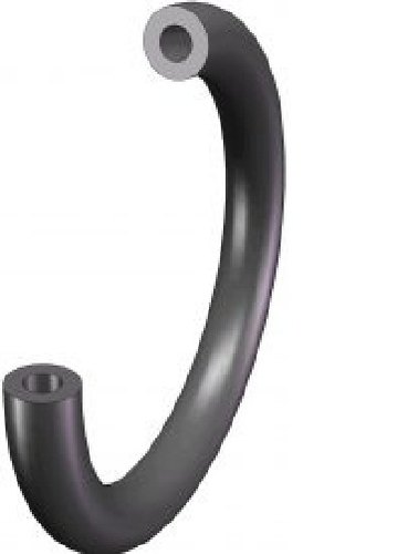 Black Silicone Hollow O-Ring, Shape: Round