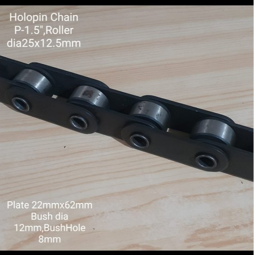 ICM 38.1mm To 152.4 Mm Hollow Pin Chain 1.5 Inch, Roller Dia: 25mm To 32mm, Inside Width: 12mm To 14mm