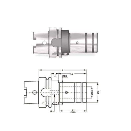 SMS Hydraulic Multi Milling Machine Chuck, HSK50A/HCS 08-60