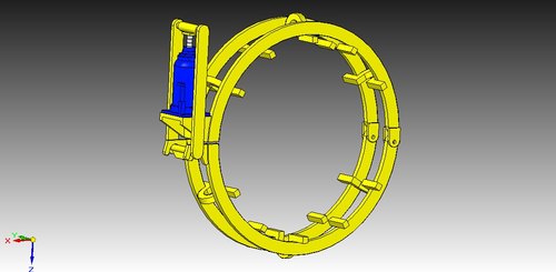 10 to 60 MS hydraulic external pipe clamp, Heavy Duty, round type