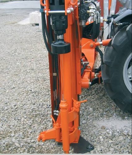 Mild Steel Hydraulic Hole Hammer Drill Rig For Road Safety Barrier Pile