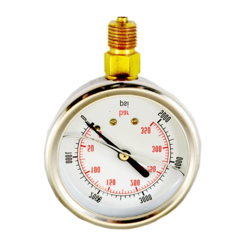 Analog Mild Steel Hydraulic Pressure Gauge, For Industrial