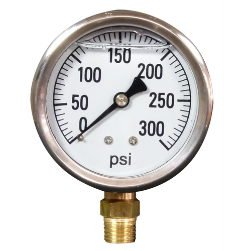 2.5 inch / 63 mm Hydraulic Pressure Gauge, 0 to 180 bar