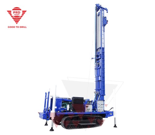 For Borewell Hydraulic Water Well Drilling Rig On Crawler