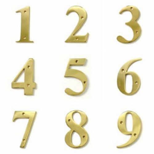 Brass I-216 Screw Fix Numerals