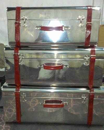 Silver Polished Custom Made Trunks, For Centre Table
