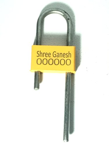 ABS, SS Yellow, Silver ACE Plastotech Padlock Seal, For Industrial, Size: 95x4 mm
