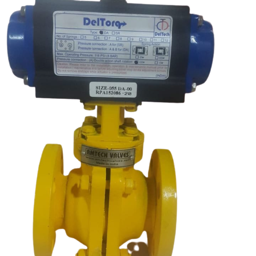 PTFE Lined Actuated Ball Valve, For Industrial
