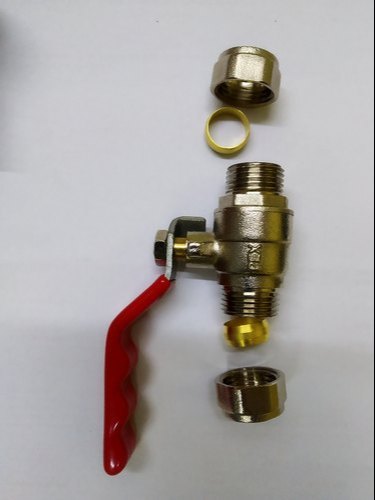 Brass Medium Pressure Medical Gas Isolation Valve And Fittings, Valve Size: 12 Mm