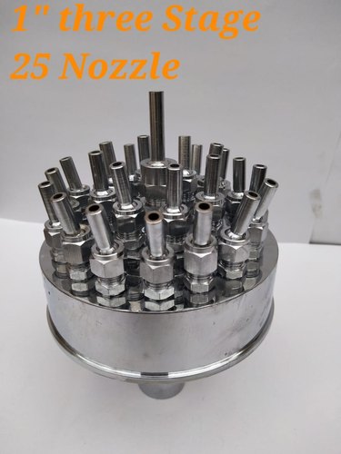 Silver Brass Adjustable Multi Jet Nozzles, For Fountains