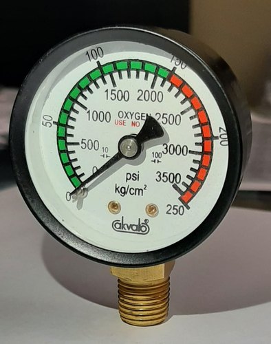 2 inch / 50 mm Pressure Gauge, For Oxygen Cylinders