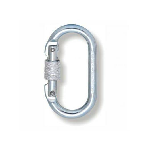 Stainless Steel Silver Screw locking karabiner