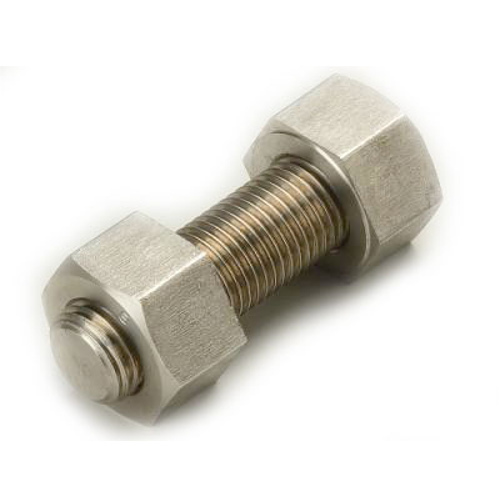 Silver Iron Inconel 625 Stud Hex Bolt With Hex Nut