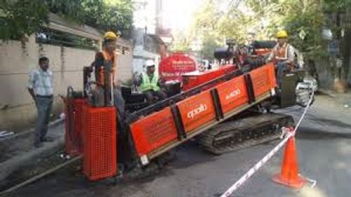 HDD works (Horizontal Directional Drilling)