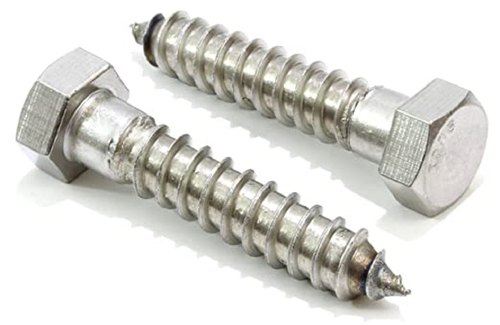 Stainless Steel Lag Screw, Material Grade: SS304, Size: 1 Inch Height
