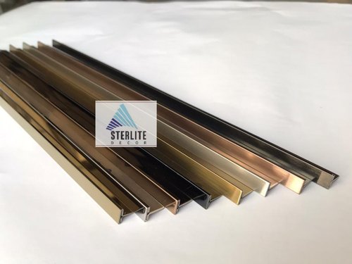 Stainless Steel Inlay Groove Patti / Profile, Glossy