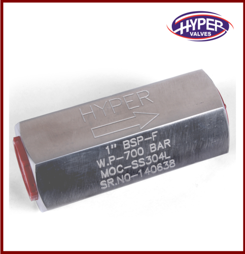 HYPER Stainless Steel Inline Check Valve, Size: 6 to 50 mm