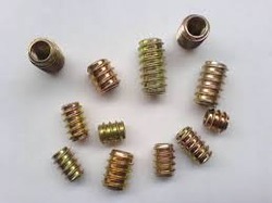 Golden Mild Steel Insert Nuts, Grade: 4.6, Size: M4 - M16