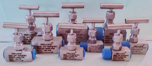 ped-lock Ss Instrument Needle Valve, Model Name/Number: Ped-14-s4, Size: 1/4 To 2 Inch
