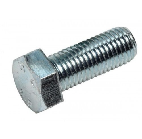 Silver Mild Steel Hex Bolt, Size: 4mm -27mm