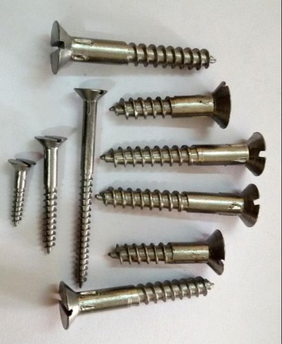 Amul Half thread Iron Screw, For Door, Polished