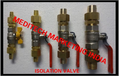 Brass Isolation Valve, For Hospital, Size: 22mm, 28mm