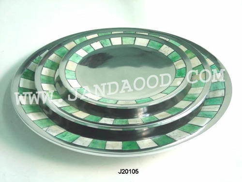 Cast Aluminium Plates with Bone Mosaic