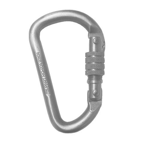 Silver Polished Stainless Steel Screw Lock Carabiner