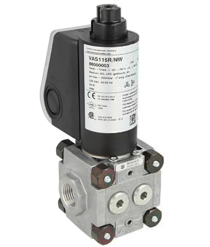 Krom Schorder Gas Solenoid Valve VAS115R/NW, Voltage: 230 V