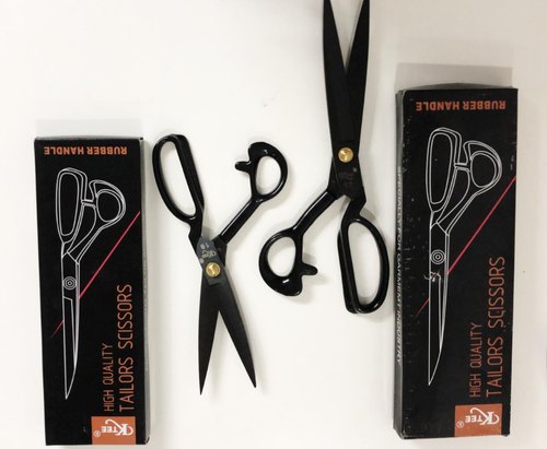 Ktee Black Tailor Scissors Rubber Handle