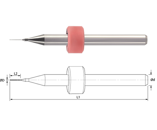 Kyocera Series-460 PCB Advanced Undercut Drill, Overall Length: 1.500 Inch