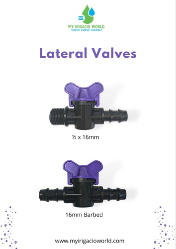 Black Lateral Valve 16mm For Water Flow Control Drip Irrigation (Pack of 10), Threaded, Model Name/Number: MIW0040