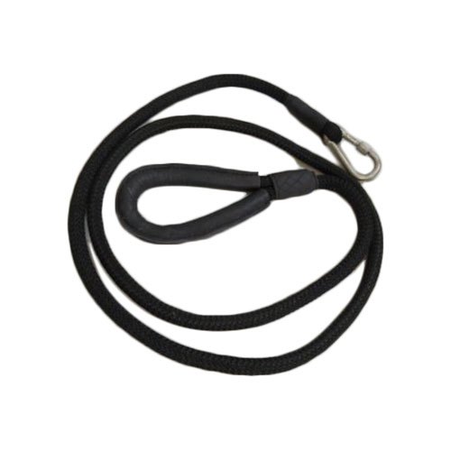 Black Leather Handle Horse Lead Rope