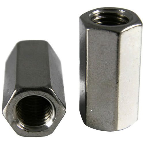 Stainless Steel, Mild Steel Polished Long Hex Nuts, Size: 20 Mm Length