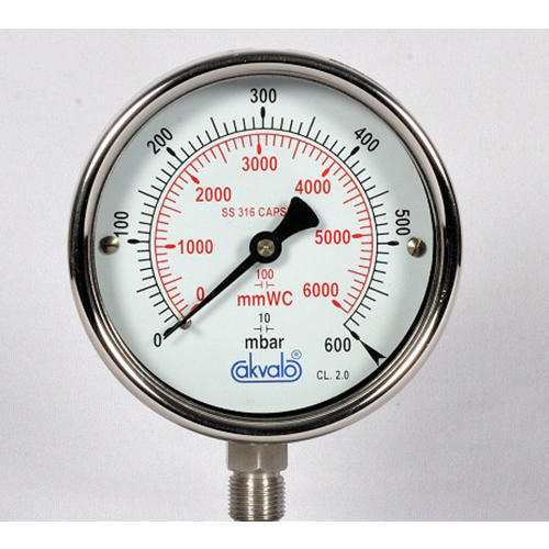 Steel Bottom Connection Low Pressure Capsule Gauges ALP for Industrial