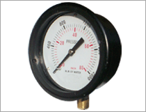 Black Steel Low Pressure Compact Capsule Gauge, for Industrial