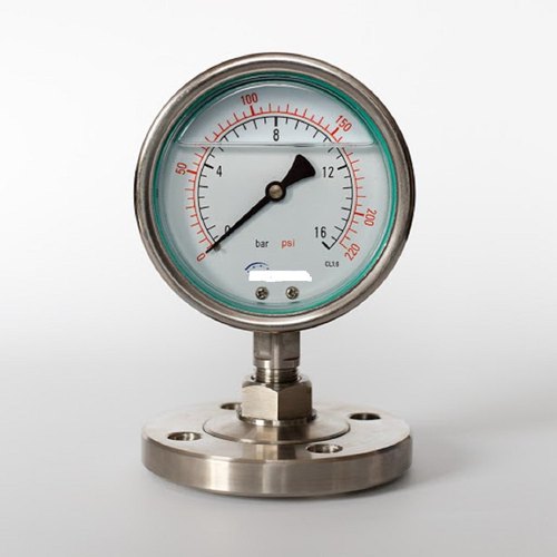Analog 16 Bar Low Pressure Diaphragm Pressure Gauge, For Industrial