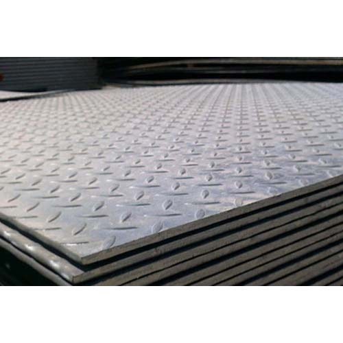 Rectangular Mild Steel Chequered Plates, Thickness: 2.5mm to 10mm