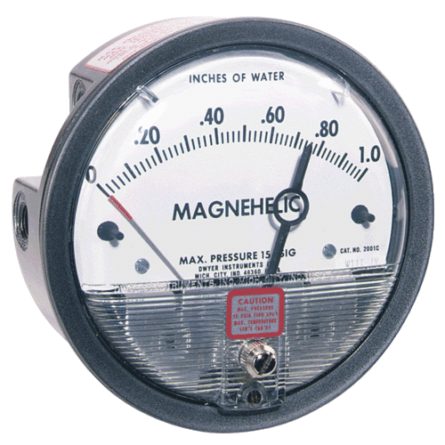 Dwyer Magnehelic Differential Pressure Gauge, For HVAC Systems
