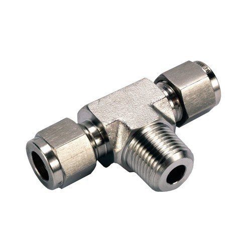 Stainless Steel Male Branch Tee for Hydraulic Pipe, Size: 1/2-3/4 inch