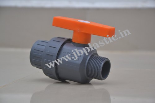 PPCP Grey Male Female Ball Valve, Size: 25mm & 32mm