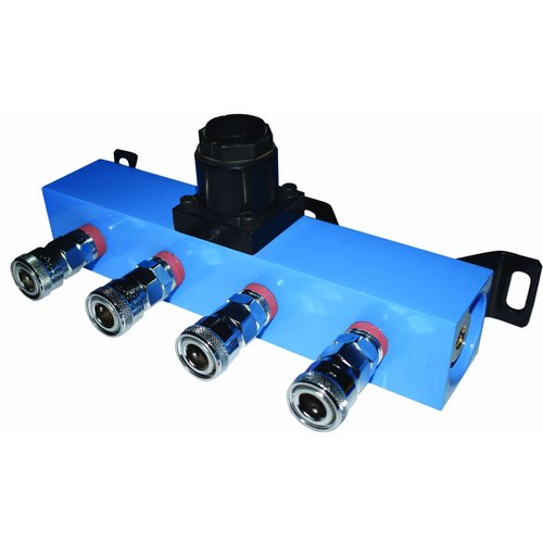 Aluminium Blue Manifold with Quick Coupler, 3 Kg