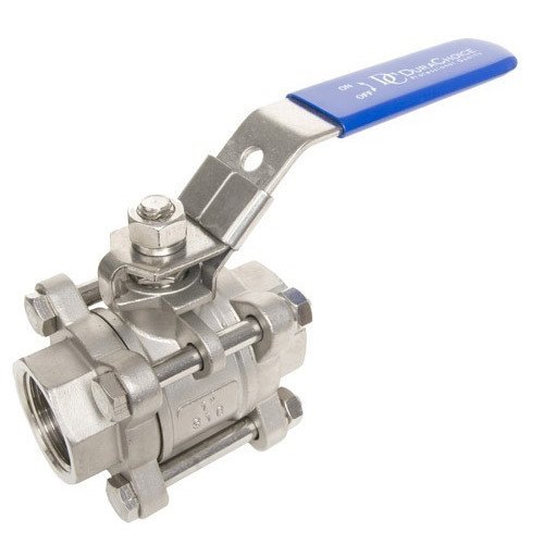 Stainless Steel Medium Pressure SS316L 3 Pic Design Screwed End Ball Valve, for Industrial, Size: 1/2 - 12